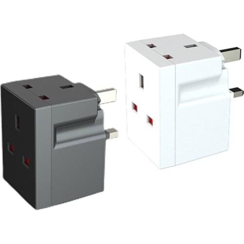 13A Fused Wall AC Adaptor Power Extender for Laptop Computer TV 3 Way 3 Pin