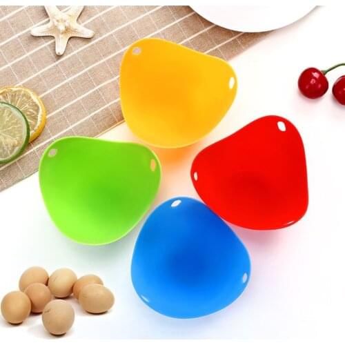 2Pcs Silicone Egg Poaching Pods Egg Mold Bowl Rings Cooker Boiler Cooked Hard Egg Kitchen Cooking Tools Pancake Maker Eggs