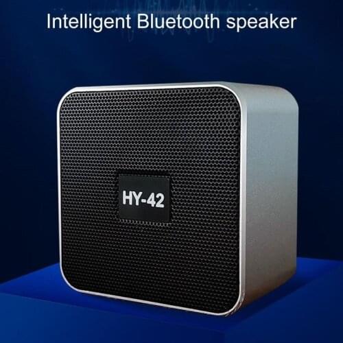 Wireless Speaker Portable Bluetooth 5.0/4.2 Metal Subwoofer Card Insert Mini for Home