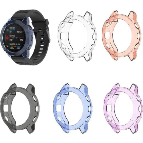 Ultra-Slim Clear TPU Watch Case Protective Cover Skin for garmin Fenix 6 Smart Watch