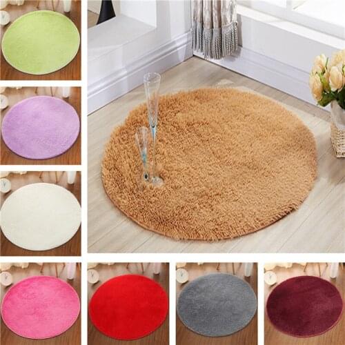 Long Fluffy Round Rug Carpets for Living Room Decor Faux Fur Rugs Kid Room Long Plush Rugs for Bedroom Shaggy Area Rug Soft Mats