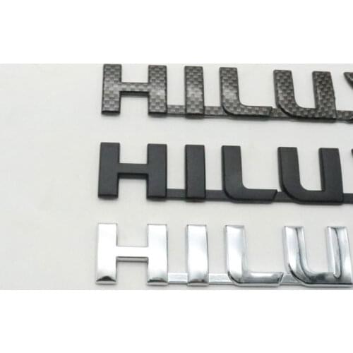 For Toyota Hilux Fortuner Logo Car Badge Emblem Chrome 3D Stickers 187*33mm