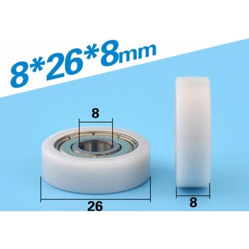 [F0826-8]Free shipping 10PCS high quality domestic refrigerator drawer sliding cable pulley roller 8*26*8mm 0826K