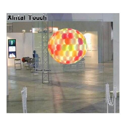 1.524mX2.2m Holographic transparent rear projection screen film display vivid and clear picture for Glass window, Store, Airport