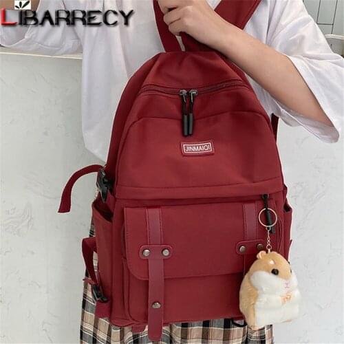 Fashion Letter Design Womens Backpack High Quality Canvas Youth Student School Backpack Casual Ladies Laptop Bookbag Sac Femme