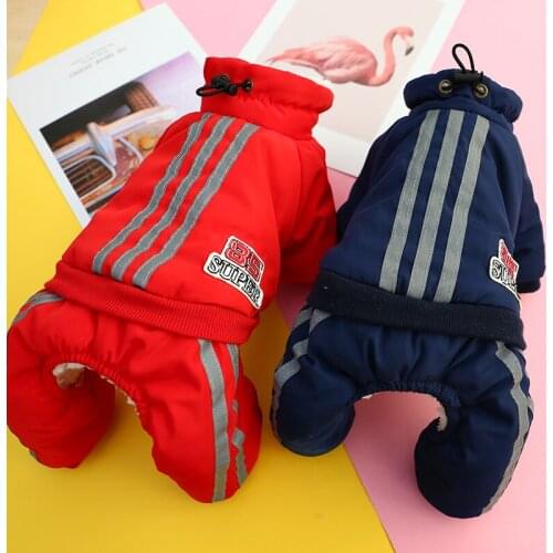 New arrivel Pet Puppies Clothing Puppy Dog Teddy Panda Clothes Winter Quilted Four-legged Lamb Wool Warm Cotton Coat