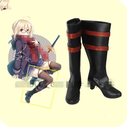 Anime shoe Fate/Grand Order FGO Cos Mysterious Heroine X black women boots A