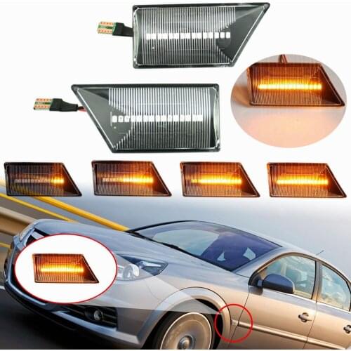 Sequential LED Side Marker Turn Signal Light For Opel Vectra C 2002-2008 For Opel Signum 2003-2008 Dynamic Blinker Indicator