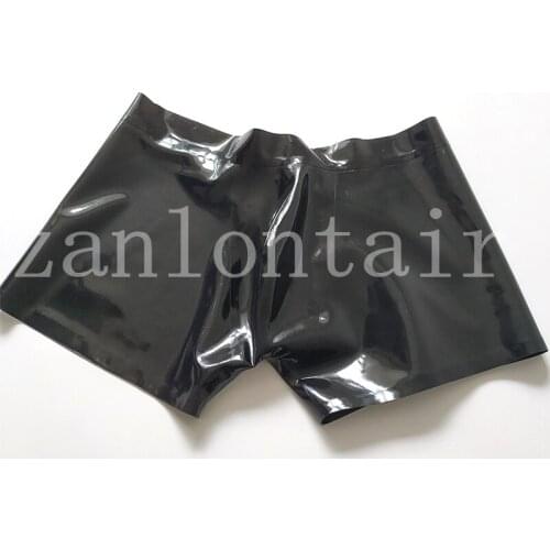 Sexy exotic lingerie men male handmade cekc ruber pure red latex swimming underwear pants briefs fetish uniform zentai costumes