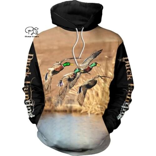 PLstar Cosmos Duck Hunting Animal Hunter Camo Tattoo Dog Tracksuit Pullover Streetwear 3DPrint Zip/Hoodies/Sweatshirts/Jacket A9