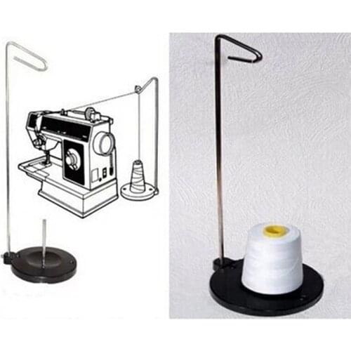 Heavy Duty Metal Single Cone Spool Thread Stand Black Embroidery Thread Holder Rack for Sewing Machine Tailors Sewing Accessory