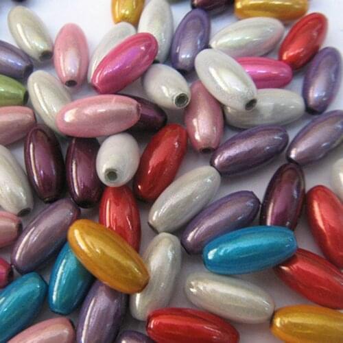 Loose Miracle Beads Perles Magiques 6x12mm Oval Shape Poires Perle Rice Magic Random Mixed Color