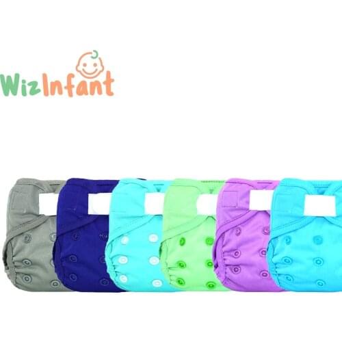 WizInfant Newborn Cover Baby Cloth Diaper Waterproof Cover Eco-friendly Nappy Reusable Washable Adjustable Pocket Double Gussets