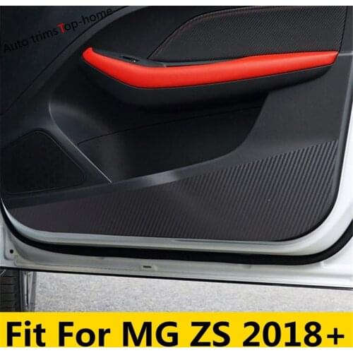 Car Carbon Fiber Door Protective Anti Kick Film Sticker Cover Trim Interior Accessories Decoration For MG ZS 2018 2019 2020
