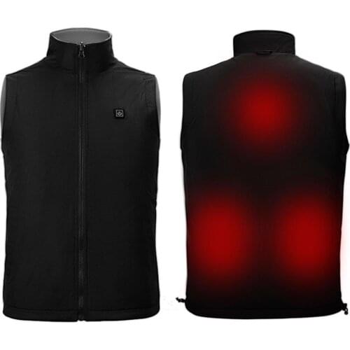Heated Vest Double-sided Temperature Adjustable Electric Warm Vest For Winter Sport Hiking Camping Skiing