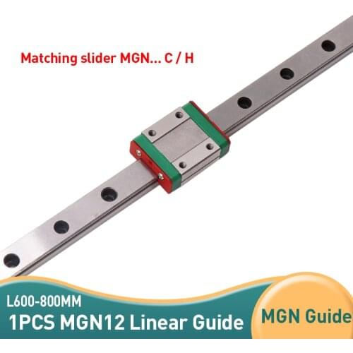1PC MGN12 Slider 1PCS MGN12C MGN12H Linear Rail Guide 600mm 700mm 800mm SFU1204 Ball screw module accessories