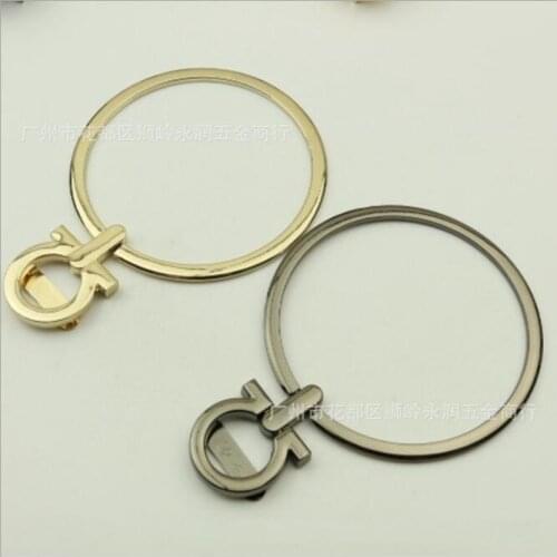 10pieces/lot) factory wholesale luxury bags handbags metal gold and black ring handle hardware accessories