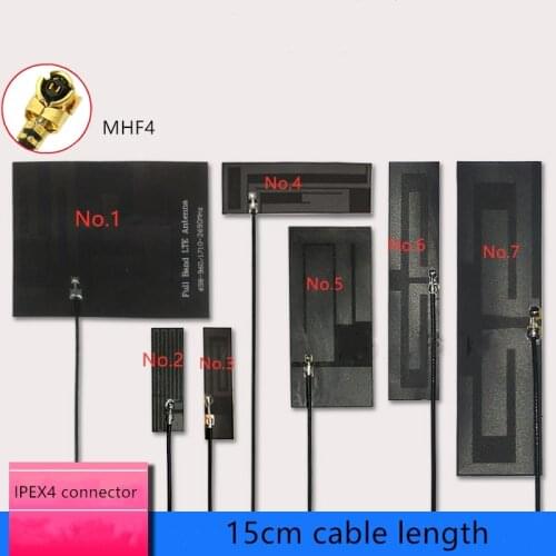 2pcs/lot IPEX4 gen MHF4 interface 15cm cable length high gain 3-8DBi internal FPC soft antenna for EM12-G EM20-G ME906S-158 EM06