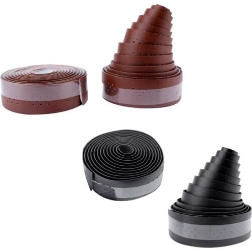 2 Pieces Road Bikes Bicycle Handlebar Tape Balck Mesh Design Non-slip waterproof Grip Tape Wrap