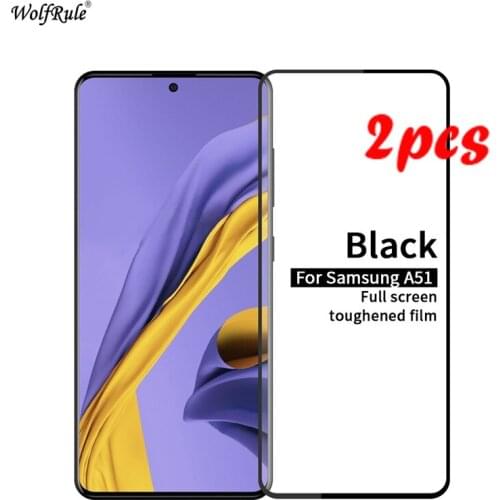 2PCS Tempered Glass For Samsung Galaxy A51 Glass 9H Full Glue Glass for Samsung A51 Screen Protector For Samsung A51 Glass 6.5"