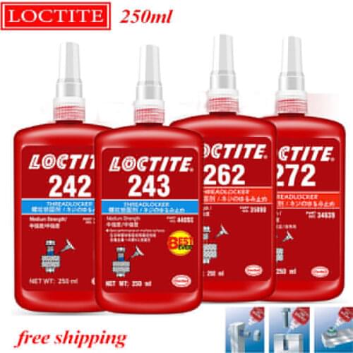 250ml Loctite Screw Adhesive 272 263 243 290 262 241 Anaerobic Super Glue High Strength Anti-loose Anti-slip Seal Thread Lock