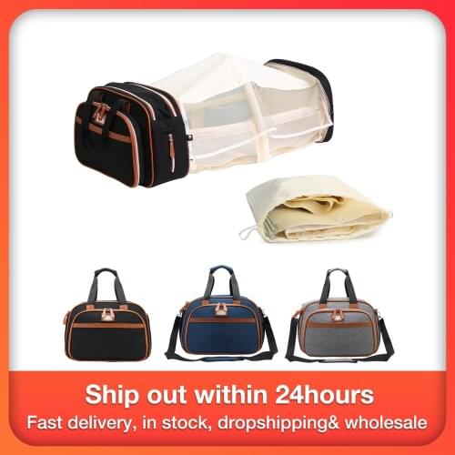 3-in-1 Portable Baby Changing Platform Diaper Bag Foldable Bassinet Crib Mommy Bag Travel Crib For Outdoor Travel