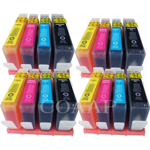 4 Set Compatible hp 364XL ink cartridges black yellow cyan magenta for DeskJet 3070A 3520 Officejet 4610 4620 4622 Printer