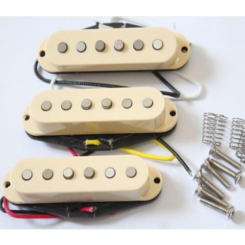 Artec Alnico 5 Single Coil Strat Pickup Set Cream Cover From Korea