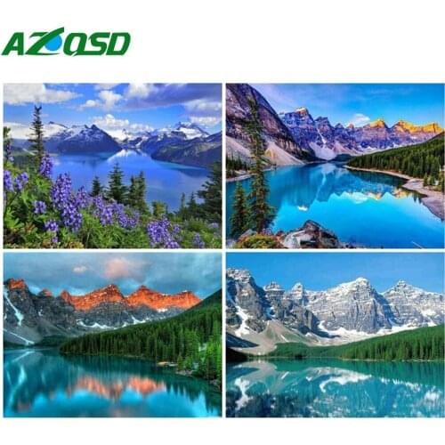 AZQSD 5d Diamond Painting New Arrivals Mountain Needlework Gift Diamond Embroidery Landscape Decor For Home