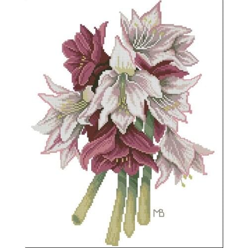 Free delivery Top Quality hot selling lovely beautiful counted cross stitch kit lily flower lilies