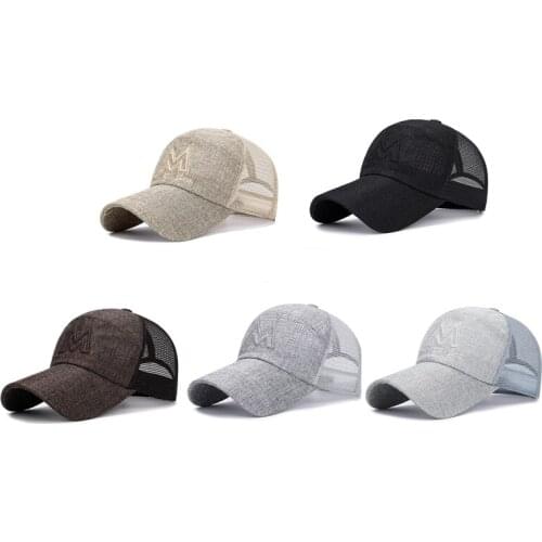 Spring Summer Unisex Baseball Caps Letter Mesh Cap Fashion Solid Embroidery Adjustable Hat Women Men Cotton Casual Hats