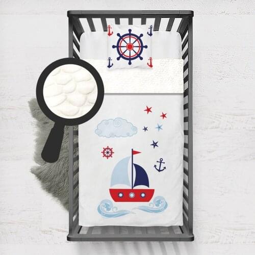 Kids Minky Blanket Super Soft and Warm Blankets Children for Couch and Bed Crab Starfish Sailing Red Blue Model 027