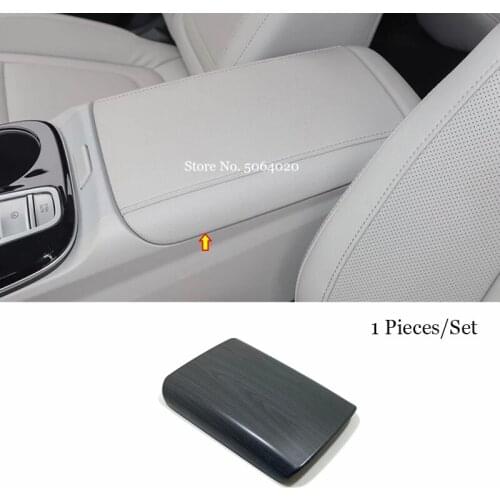 For Hyundai Tucson NX4 2021 2022 ABS Wood grain Car Armrest Storage box Grid Cover Sticker Trim Styling Internal Accessories