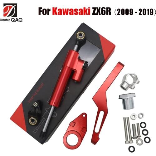 For Kawasaki ZX6R 2009 - 2019 Motorcycle Accessories Steering Stabilize Damper Bracket Mount Motorbike Damper Steering