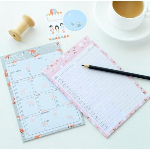 N64 w16 Rabbit Fox Printed Dily/n32 n66 For Diary n26 Journal White-collars Student Supply Notebook Diary