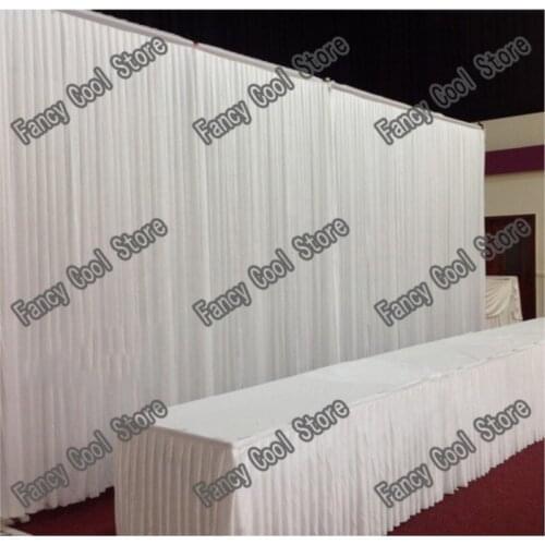 Pretty and princessy pure white Wedding Backdrop Curtain Wedding venue backdrop Decoration