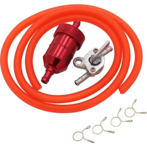 Red Yellow Blue Green Fuel Shut Off Valve Petcock Gas Hose Line Filter Assembly for Dirt Bike Go Kart ATV Gas Engine Fuel Tanks
