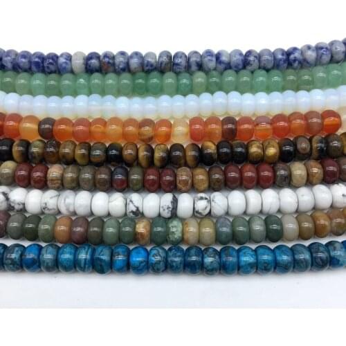 Colorful Rondelle Rondell Stone Beads Spacer 6x10 mm Abacus Wheel Bead DIY Jewelry Making 14 Colors For Choose