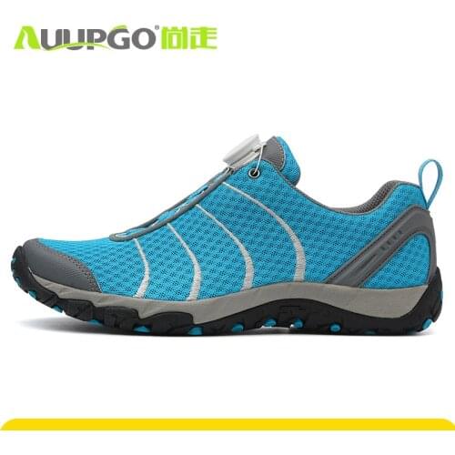 AUUPGO Men Women Hiking Shoes Lightweight Breathable No-locking Cycling Shoes MTB Sapatilha Ciclismo Sneakers Racing Shoe Train