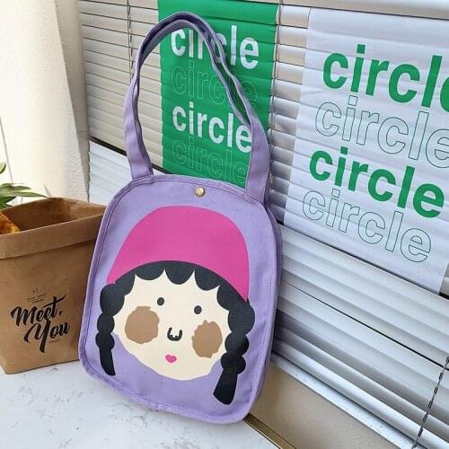 Summer Bags 2021 New Cute Girls Print Handbag Women Canvas Bag Student Shoulder Bag For Women Book Bag Bolsa Feminina Sac A Main