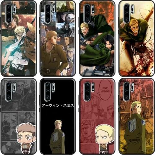 Smith Erwin Attack on Titan Soft Phone Case For Huawei P20 P30 P40 Lite Mate 10 20 Pro P Smart 2019 2021 Back Cover