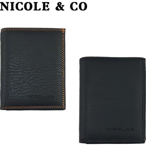 NICOLE & CO 2021 New Men Wallets Fishon Designers Purse Men Brand Card purse Mens Wallet Wholesale price