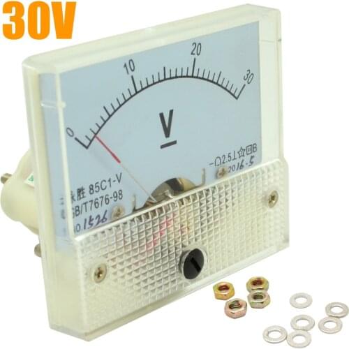 New 85C1 DC 0-30V Analog Volt Tester Panel Voltage Detector Voltmeter Volt Monitor Free Shipping with Track Number 10000867