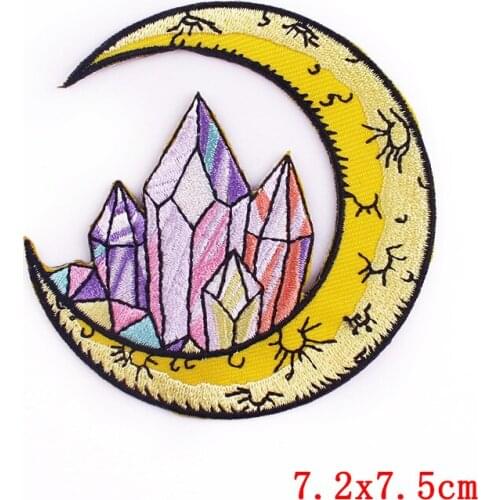 Flower Earth Patches Iron On Patch On Clothes Stripe Sticker Crystal Anime Embroidered Patches For Clothing Sewing Diy Patches