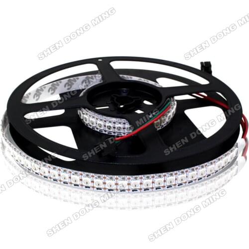 5m/lot Free Shipping full color RGB LED Pixel strip Light WS2812 5050 5V IC 144LEDs Addressable Non-waterproof home decoration