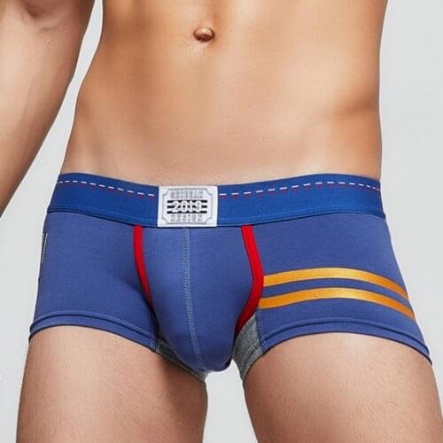 Sexy U Bulge Cotton Boxer Shorts Men Underwear Gay Male Underpants Mens Cueca Boxers Trunk Man Under Wear Clothing Seobean Brand