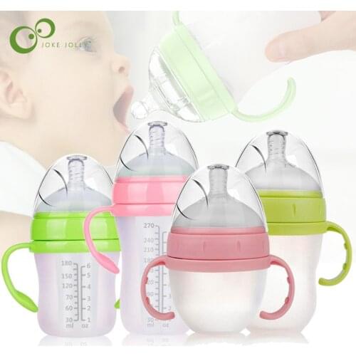 Silicone Baby Bottle Baby Milk Silicone Feeding Bottle Kids Drink Water bottle Children Nipple Bottle GYH