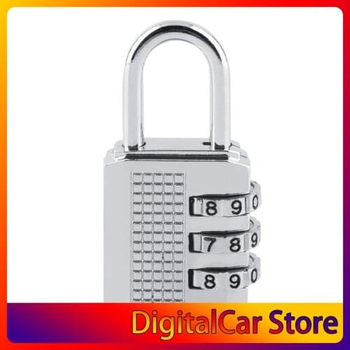 Top safeyt 3/4 Dial Combination Padlock Locker Door Toolbox Luggage Suitcase Lock