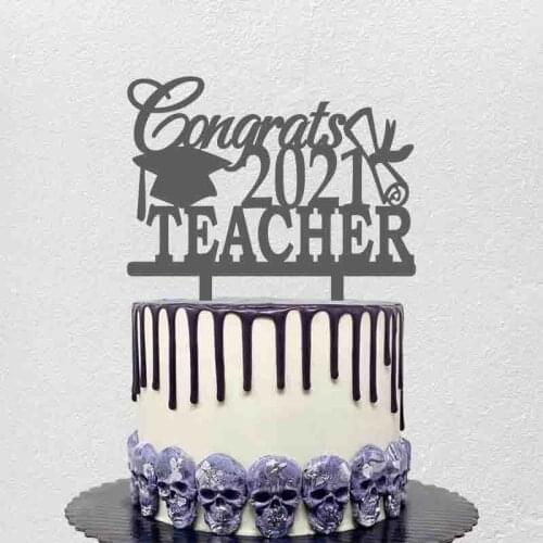 Personalized Various Career Graduation Parties Cake Topper Custom Your Text Congrats Teacher Graduation Congrats Chef Graduation