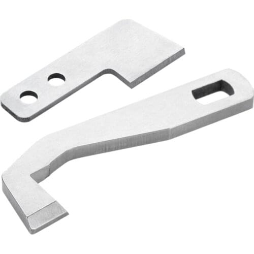 Hicello Sewing Machine Upper&Lower Knife/Blade Part G1075+G1076 fit for Singer Bablylock Elna Husqvarna Viking Pfaff Serger
